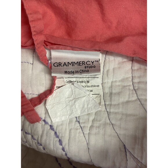 Grammercy Studio Quilted pink and lavender Standard Sham Cotton 20 by 26 inch - Picture 3 of 3